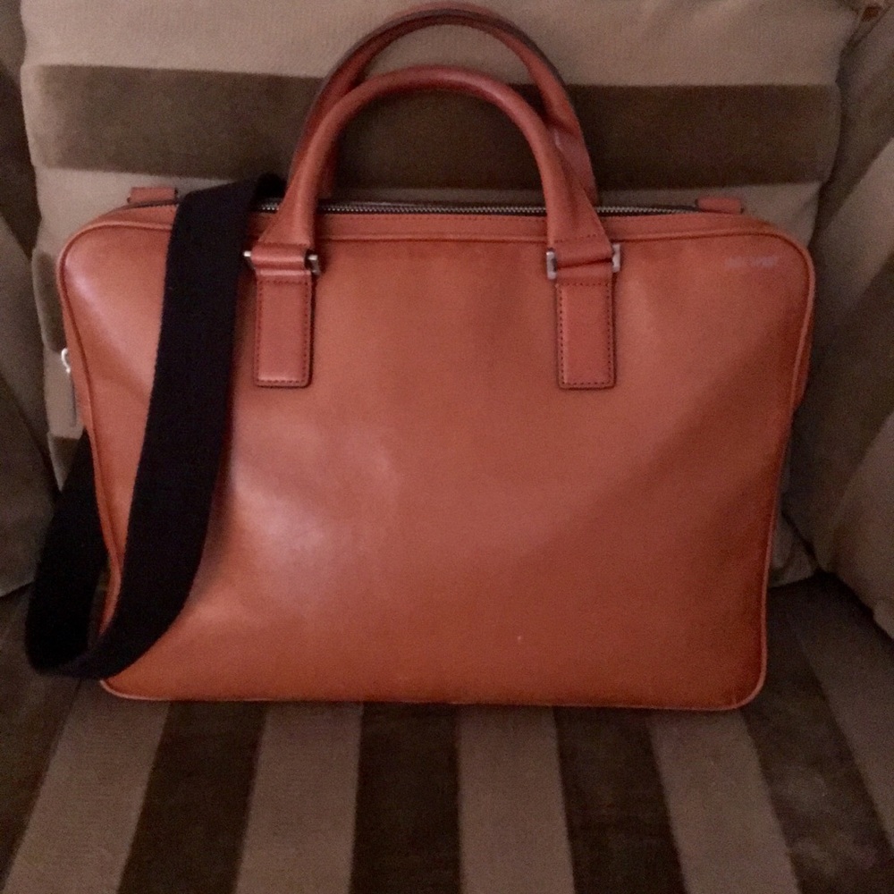 Jack Spade Leather Slim Briefcase